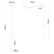 Závěsné svítidlo, kov černý, dřevo černé, kov nikl, textilní černý kabel, Ø12cm, V:160cm, bez žárovky 1xE27, max. 60W 230V