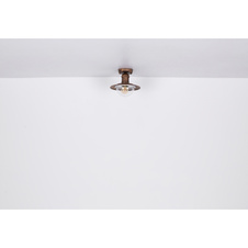 Venkovní svítidlo, hliník v barvě imitující rez, plast průhledný, IP44, Ø24cm, V:22cm, bez žárovky 1xE27, max. LED 15W 230V