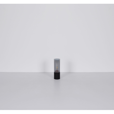 Závěsné svítidlo, kov černý, kouřové sklo, kov černý, textilní černý kabel, Ø30cm, V:150cm, bez žárovek 3x E27, max. 25W 230V