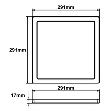 Stropní svítidlo, plast bílý, plast bílý, změna barvy světla přepínačem, fixace barvy, DxŠxV: 29x29x1,5cm, včetně LED 24W 230V, 2500lm zdroj, 2100lm výstup, změna barvy světla 3000/4000/6500K