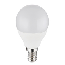 LED žárovka, plast bílý, hliník, Ø4,7cm, V:9,8cm, E14 7W 230V, 650lm zdroj, 650lm výstup, 3000K