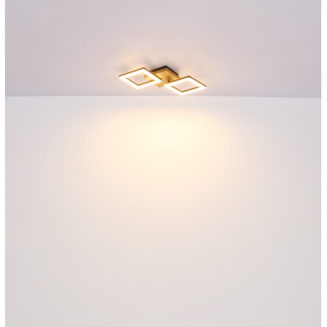Stropní svítidlo, kov černý, dřevo tmavě hnědé, plast bílý, DxŠxV: 66x31x8cm, včetně LED 30W 230V, 3400lm zdroj, 2200lm výstup, 3000K