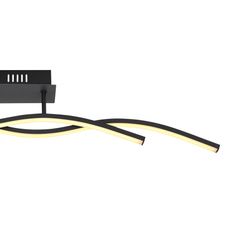 Stropní svítidlo, kov černý, grafit, plast opál, DxŠxV:880x80x155mm, včetně LED 20W 230V, zdroj 2300lm, výstup 1130lm, 3000K