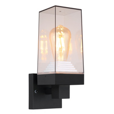 Venkovní svítidlo hliník, čirý plast, IP44, ŠxV: 110x290mm, H: 140mm, bez žárovky 1x E27 40W 230V