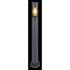Venkovní svítidlo nerez antracit, plast kouřová barva, IP44, ø: 127mm, V: 800mm, bez žárovky 1x E27 23W 230V