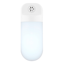 Svítidlo do zásuvky plastové bílé, satinované, noční světlo, včetně senzoru, soumrakový senzor zapíná ve tmě, ŠxV:40x118mm, H:95mm, 4x LED 0,2W 230V, 20lm zdroj, 20lm výstup, 6500K
