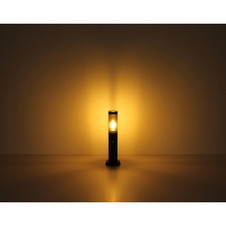 Venkovní svítidlo z nerezavějící oceli antracitové barvy, plast kouřové barvy, směr světla: nahoru, IP44, Ø:76mm, V:400mm, H:170mm, bez žárovky 1xE27 23W 230V