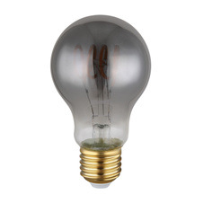 LED žárovka, sklo kouřové, stmívatelná, Ø:60mm, V:106mm, 1xE27 LED 4,5W 230V, 150lm zdroj, 150lm výstup, 2000K