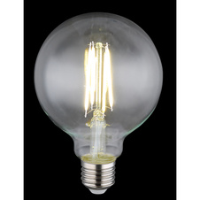 LED žárovka, sklo průhledné, Ø:95mm, V:140mm, patice 1xE27 LED 7W 230V, 850lm zdroj, 850lm výstup, 4000K