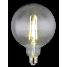 LED žárovka, sklo průhledné, Ø:125mm, V:175mm, patice 1xE27 LED 7W 230V, 850lm zdroj, 850lm Výstup, 4000K