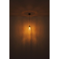 Závěsné svítidlo kov černý matný, sklo kouřové, sklo krystaly čiré, kabel PVC černý, DxŠxV:730x100x1200mm, bez žárovek 4xE27 40W 230V