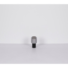 Stolní lampa, kov černý matný, sklo kouřové, textilní kabel černý, kolébkový vypínač na kabelu, Ø:130mm, V:240mm, délka kabelu 1500mm, bez žárovky 1xE27, max. 40W 230V