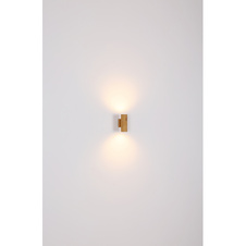 Venkovní svítidlo z nerezavějící oceli, imitace dřeva, čiré sklo, včetně senzoru, IP44, ŠxVxH:70x215x110mm, bez žárovek 2xGU10 35W 230V