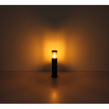 Venkovní svítidlo nerezová ocel černá matná, plast kouřové barvy, směr světla: nahoru a dolů, IP44, ŠxVxH:102x380x155mm, bez žárovek 2xE27 60W 230V