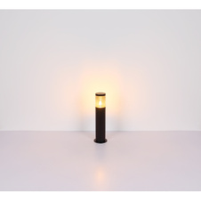 Venkovní svítidlo nerezová ocel černá matná, plast kouřové barvy, směr světla: nahoru, IP44, ŠxVxH:102x240x155mm, bez žárovky 1xE27 60W 230V