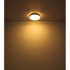 Venkovní svítidlo hliník černý matný, sklo bílé, IP44, Ø:300mm, V:65mm, bez žárovek 3xE27 ILLU 60W 230V