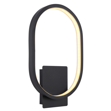 Venkovní svítidlo kov černý matný, hliník černý matný, plast bílý, IP44, DxŠxV:200x320x50mm, včetně LED 11W 230V, 1220lm zdroj, 450lm výstup, 3000K