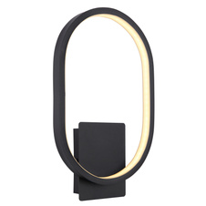 Venkovní svítidlo kov černý matný, hliník černý matný, plast bílý, IP44, DxŠxV:200x320x50mm, včetně LED 11W 230V, 1220lm zdroj, 450lm výstup, 3000K