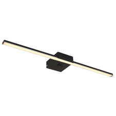 Nástěnné svítidlo kov černý, hliník černý matný, plast bílý, kolébkový vypínač na výrobku, ŠxV:615x37mm, H:110mm, včetně LED 12W 230V, 1330lm zdroj, 590lm výstup, 4000K