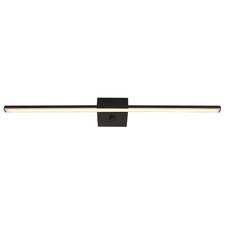 Nástěnné svítidlo kov černý, hliník černý matný, plast bílý, kolébkový vypínač na výrobku, ŠxV:615x37mm, H:110mm, včetně LED 12W 230V, 1330lm zdroj, 590lm výstup, 4000K