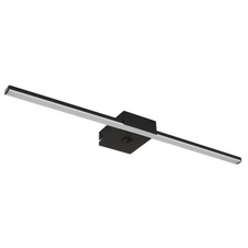 Nástěnné svítidlo kov černý, hliník černý matný, plast bílý, kolébkový vypínač na výrobku, ŠxV:615x37mm, H:110mm, včetně LED 12W 230V, 1330lm zdroj, 590lm výstup, 4000K