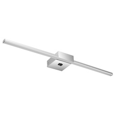 Nástěnné svítidlo chromovaný kov, chromovaný hliník, plast bílý, kolébkový vypínač na výrobku, ŠxV:615x37mm, H:110mm, včetně LED 12W 230V, 1330lm zdroj, 780lm výstup, 4000K