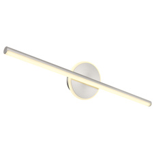 Nástěnné svítidlo kov nikl matný, akryl bílý, IP44, DxŠxV:608x130x74mm, včetně LED 10W 230V, 980lm zdroj, 720lm výstup, 4000K
