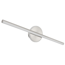Nástěnné svítidlo kov nikl matný, akryl bílý, IP44, DxŠxV:608x130x74mm, včetně LED 10W 230V, 980lm zdroj, 720lm výstup, 4000K