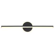 Nástěnné svítidlo kov černý matný, akryl bílý, IP44, DxŠxV: 608x130x74mm, včetně LED 10W 230V, 980lm zdroj, 630lm výstup, 4000K