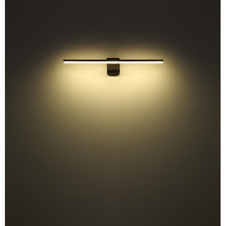 Nástěnné svítidlo kov mosaz matná, akryl bílý, IP44, DxŠxV:608x80x150mm, včetně LED 10W 230V, 1020lm zdroj, 630lm výstup, 4000K