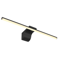 Nástěnné svítidlo kov černý matný, akryl bílý, IP44, DxŠxV:608x80x150mm, včetně LED 10W 230V, 1020lm zdroj, 560lm výstup, 4000K