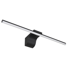 Nástěnné svítidlo kov černý matný, akryl bílý, IP44, DxŠxV:608x80x150mm, včetně LED 10W 230V, 1020lm zdroj, 560lm výstup, 4000K