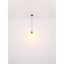 Závěsné svítidlo kov černý matný, dřevo tmavě hnědé, kabel PVC černý, DxŠxV:750x80x1200mm, bez žárovek 4xE27 40W 230V