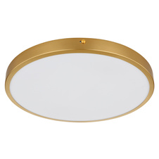 Stropní svítidlo kov mosaz matná barva, plast bílý, Ø:350mm, V:30mm, LED 22W 230V, 2220lm zdroj, 1800lm výstup, 3000K
