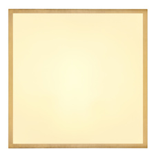 Stropní svítidlo kov mosaz matná barva, plast bílý, DxŠxV:350x350x30mm, LED 22W 230V, 2350lm zdroj, 1750lm výstup, 3000K