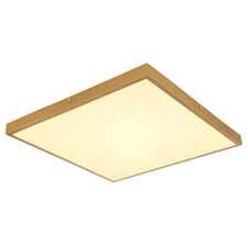 Stropní svítidlo kov mosaz matná barva, plast bílý, DxŠxV:450x450x30mm, LED 30W 230V, 3500lm zdroj, 2900lm výstup, 3000K