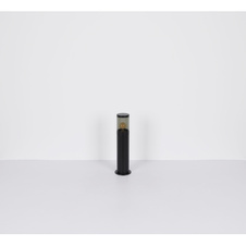 Venkovní svítidlo nerezová ocel černá matná, plast kouřové barvy, směr světla: nahoru, IP44, Ø:140mm, V:800mm, bez žárovky 1xE27 60W 230V