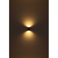 Venkovní svítidlo hliník imitace dřeva, čiré sklo, směr světla: dolů, IP44, ŠxV:68x80mm, H:92mm, bez žárovky 1xGU10 35W 230V