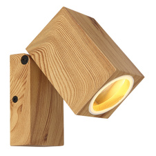 Venkovní svítidlo hliník imitace dřeva, čiré sklo, nastavitelné, směr světla: dolů, IP44, ŠxV:65x165mm, H:110mm, bez žárovky 1xGU10 35W 230V