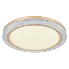 Stropní svítidlo kov bílý, zlatá, plast bílý, stmívatelné, několik úrovní pomocí nástěnného spínače, RGB duhový efekt, paměťová funkce, noční světlo, časovač, dálkové ovládání, Ø:505mm, V:75mm, LED 20W+5W RGB 230V, 65-1100lm výstup, CCT2700-6500K
