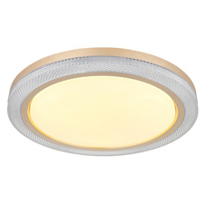 Stropní svítidlo kov bílý, zlatá, plast bílý, stmívatelné, několik úrovní pomocí nástěnného spínače, RGB duhový efekt, paměťová funkce, noční světlo, časovač, dálkové ovládání, Ø:505mm, V:75mm, LED 20W+5W RGB 230V, 65-1100lm výstup, CCT2700-6500K