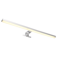 Nábytkové osvétlení vhodné do koupleny, pochromovaný kov, pochromovaný hliník, plast bílý, IP44, DxŠxV:600x40x120mm, včetně LED 12W 230V, 1330lm zdroj, 580lm výstup, 4000K