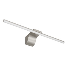 Nástěnné svítidlo kov nikl matný, akryl bílý, IP44, DxŠxV: 608x80x150mm, včetně LED 10W 230V, 1020lm zdroj, 620lm výstup, 4000K