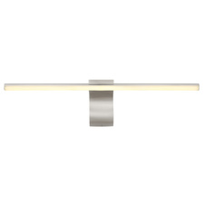 Nástěnné svítidlo kov nikl matný, akryl bílý, IP44, DxŠxV: 608x80x150mm, včetně LED 10W 230V, 1020lm zdroj, 620lm výstup, 4000K