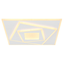 Stropní svítidlo kov bílý, akryl bílý, DxŠxV:400x400x54mm, LED 24W 230V, 3000lm zdroj, 2100lm výstup, 3000K