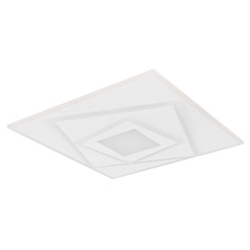 Stropní svítidlo kov bílý, akryl bílý, DxŠxV:400x400x54mm, LED 24W 230V, 3000lm zdroj, 2100lm výstup, 3000K