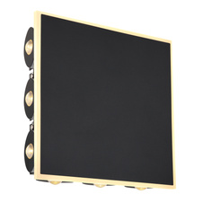 Nástěnné svítidlo kov černý matný, akryl bílý, plast čirý, ŠxV:220x220mm, H:50mm, LED 12W 230V, 1600lm zdroj, 850lm výstup, 3000K