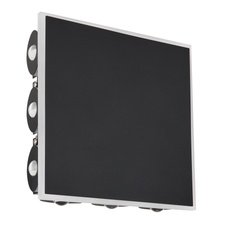 Nástěnné svítidlo kov černý matný, akryl bílý, plast čirý, ŠxV:220x220mm, H:50mm, LED 12W 230V, 1600lm zdroj, 850lm výstup, 3000K