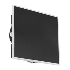 Nástěnné svítidlo kov černý matný, akryl bílý, plast čirý, ŠxV:200x200mm, H:50mm, LED 12W 230V, 1600lm zdroj, 850lm výstup, 3000K