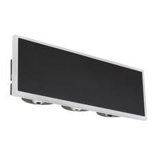 Nástěnné svítidlo kov černý matný, akryl bílý, plast čirý, ŠxV:250x90mm, H:500mm, LED 12W 230V, 1600lm zdroj, 850lm výstup, 3000K